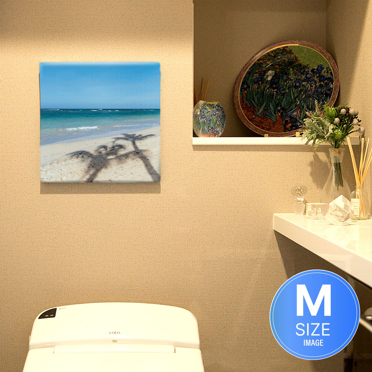 海のファブリックボード インテリア雑貨 アートパネル キャンバス パープル poht-2111-08