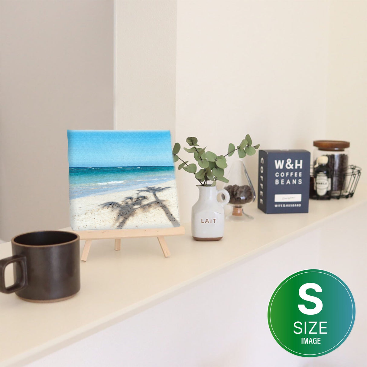 海のファブリックボード インテリア雑貨 アートパネル キャンバス パープル poht-2111-08