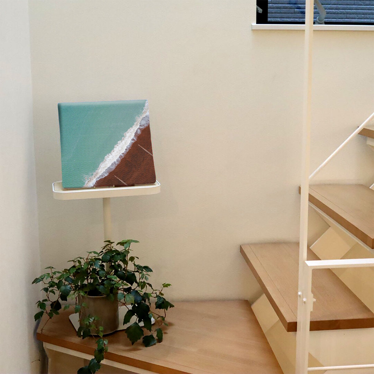 海のファブリックパネル インテリア雑貨 アートパネル キャンバス パープル poht-2111-09