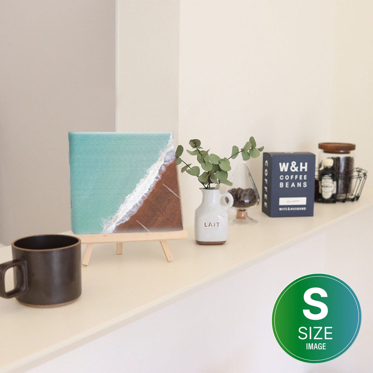 海のファブリックパネル インテリア雑貨 アートパネル キャンバス パープル poht-2111-09