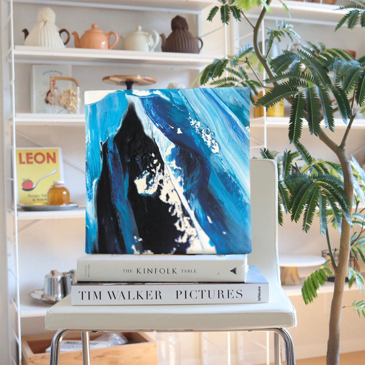 海のファブリックパネル インテリア雑貨 アートパネル キャンバス パープル poht-2111-10