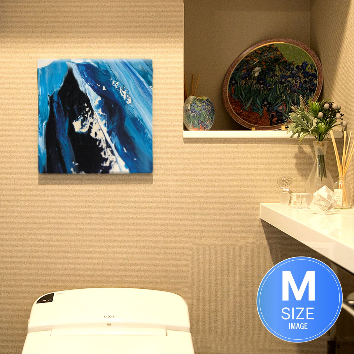 海のファブリックパネル インテリア雑貨 アートパネル キャンバス パープル poht-2111-10