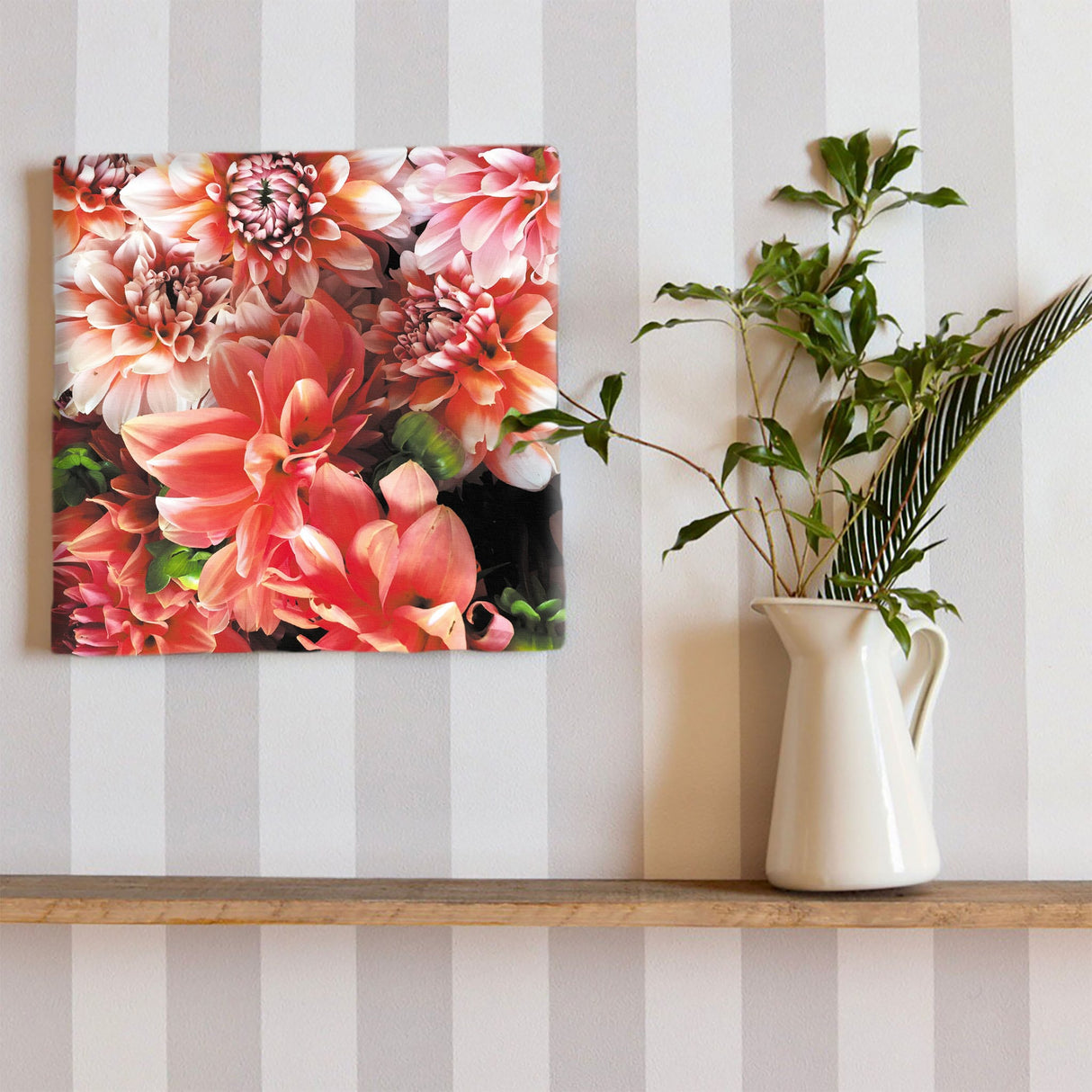 花のファブリックボード インテリア雑貨 アートパネル キャンバス ピンク poht-2205-02