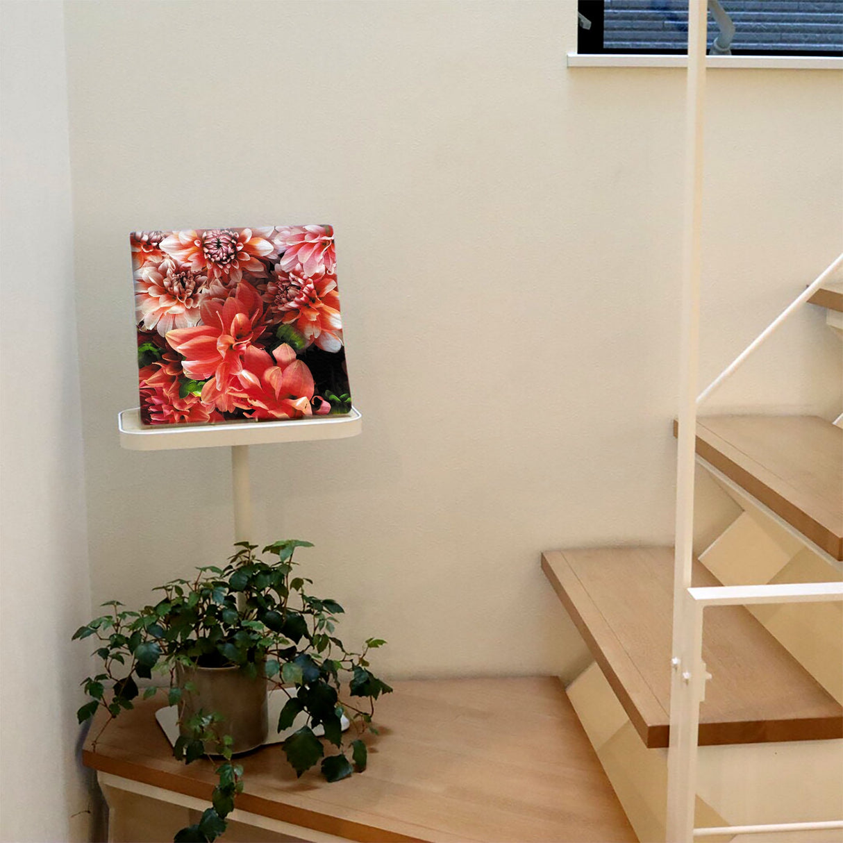 花のファブリックボード インテリア雑貨 アートパネル キャンバス ピンク poht-2205-02