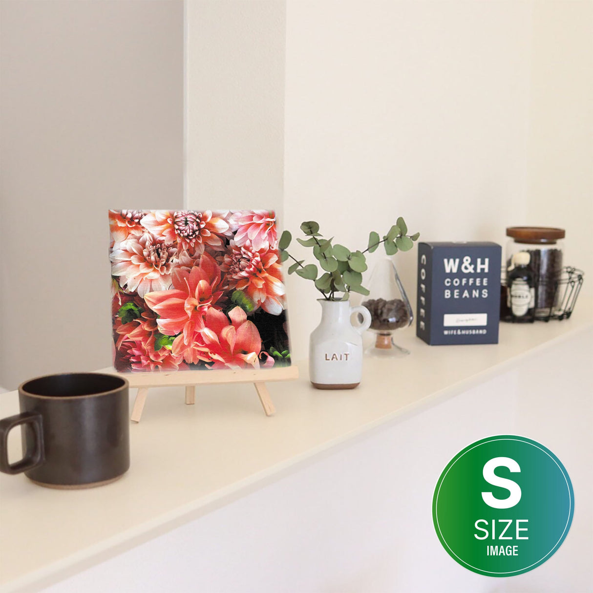 花のファブリックボード インテリア雑貨 アートパネル キャンバス ピンク poht-2205-02