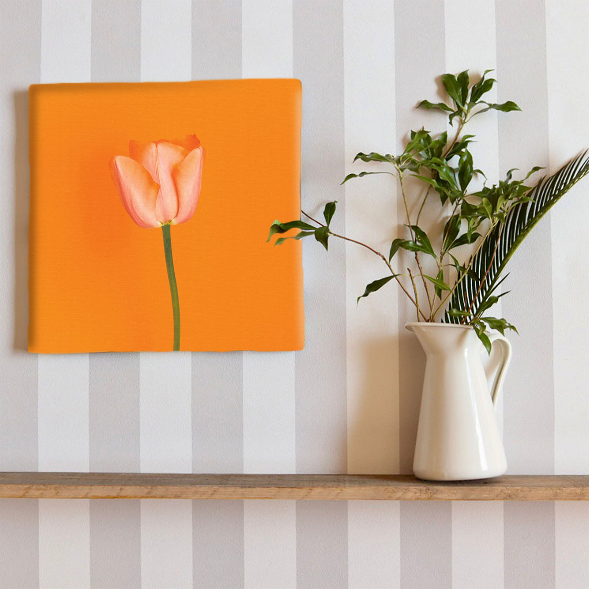 花のアートパネル インテリア雑貨 アートパネル キャンバス オレンジ poht-2205-05