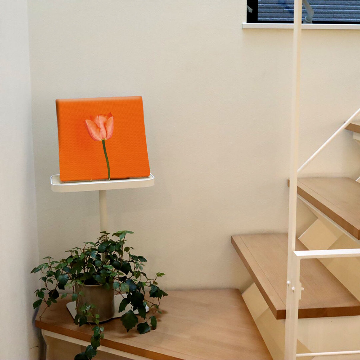 花のアートパネル インテリア雑貨 アートパネル キャンバス オレンジ poht-2205-05