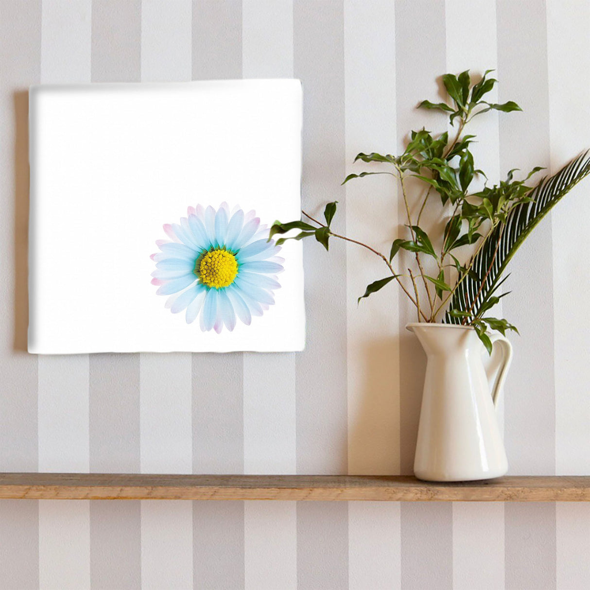 花のファブリックボード インテリア雑貨 アートパネル キャンバス ホワイト poht-2205-06