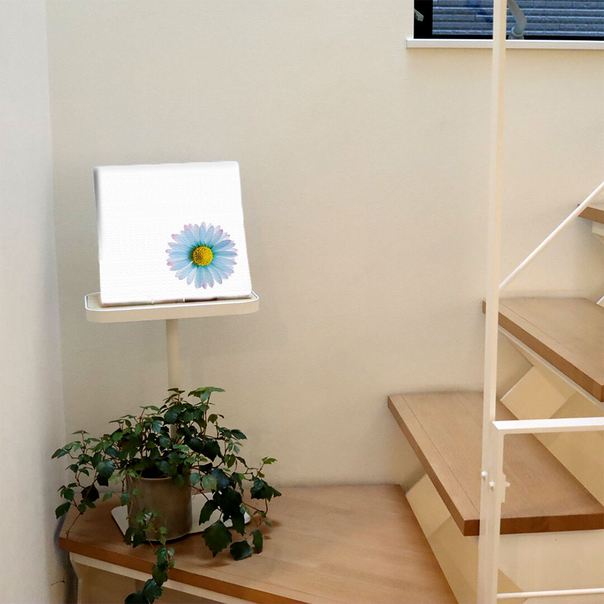 花のファブリックボード インテリア雑貨 アートパネル キャンバス ホワイト poht-2205-06