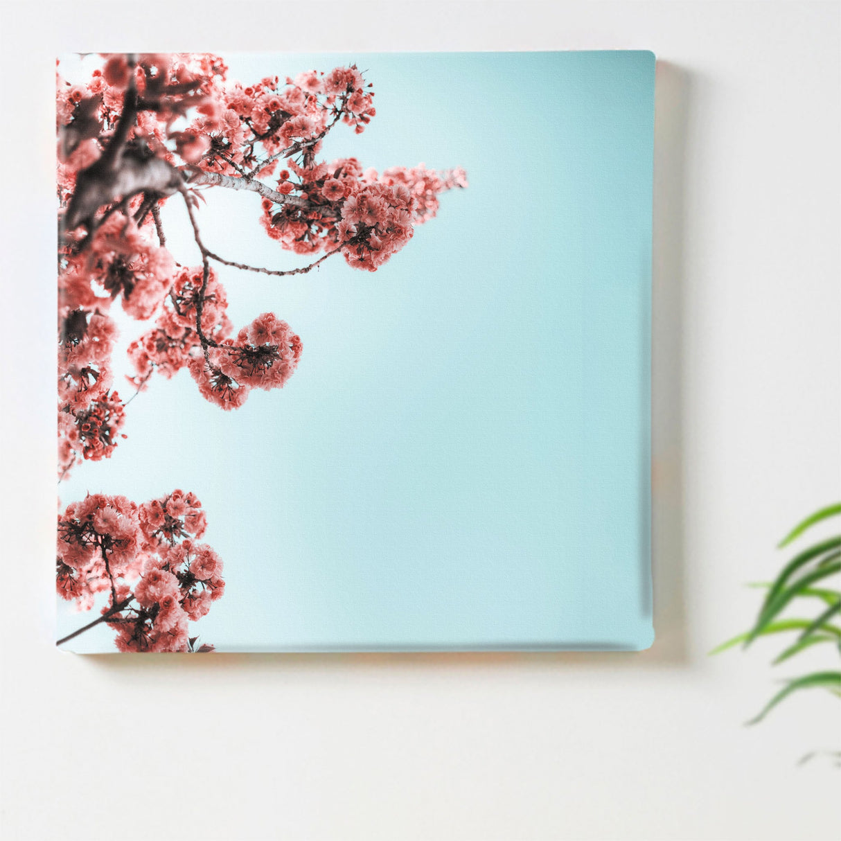 Flower art panel Interior goods Art panel Canvas Pink Blue poht-2205-09