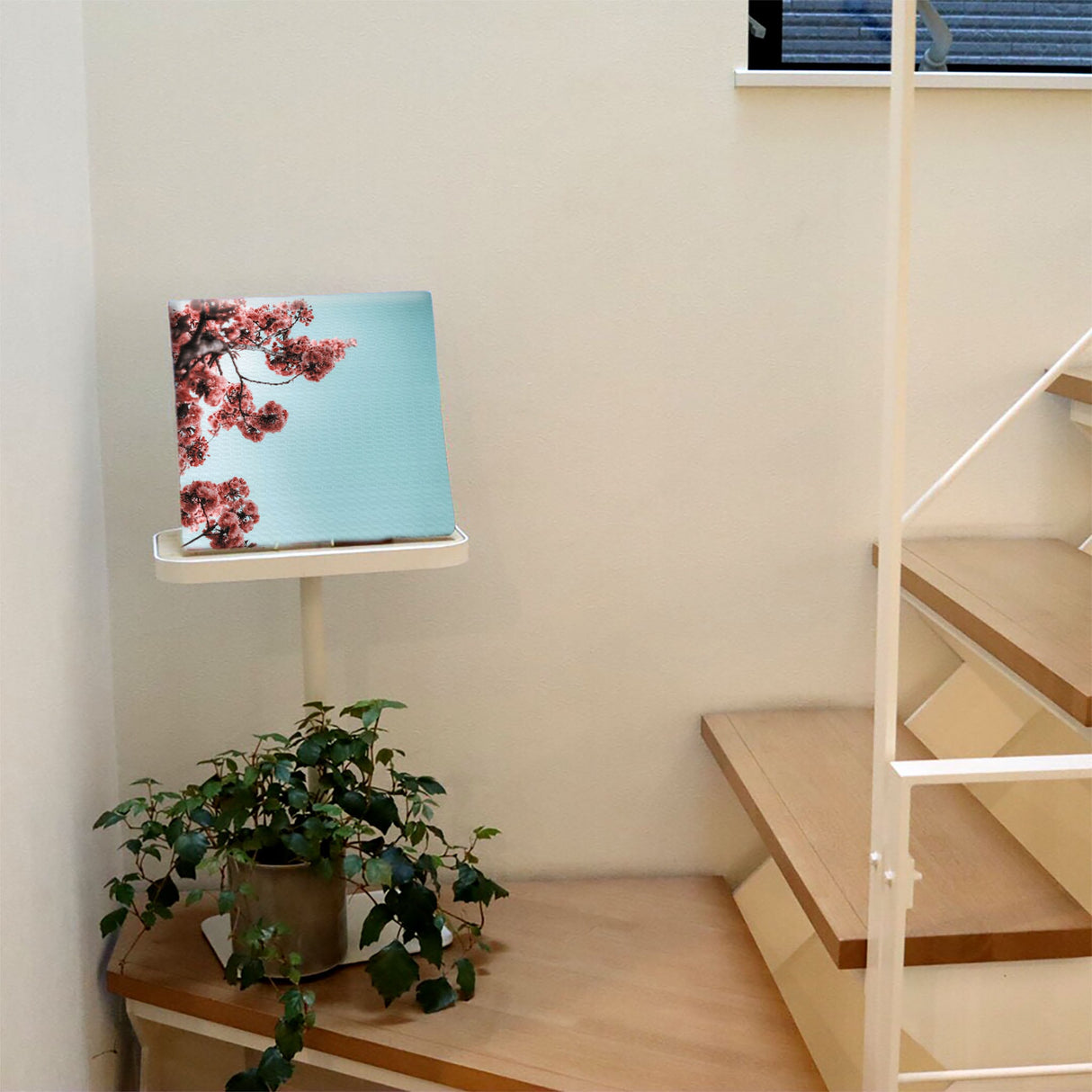 Flower art panel Interior goods Art panel Canvas Pink Blue poht-2205-09