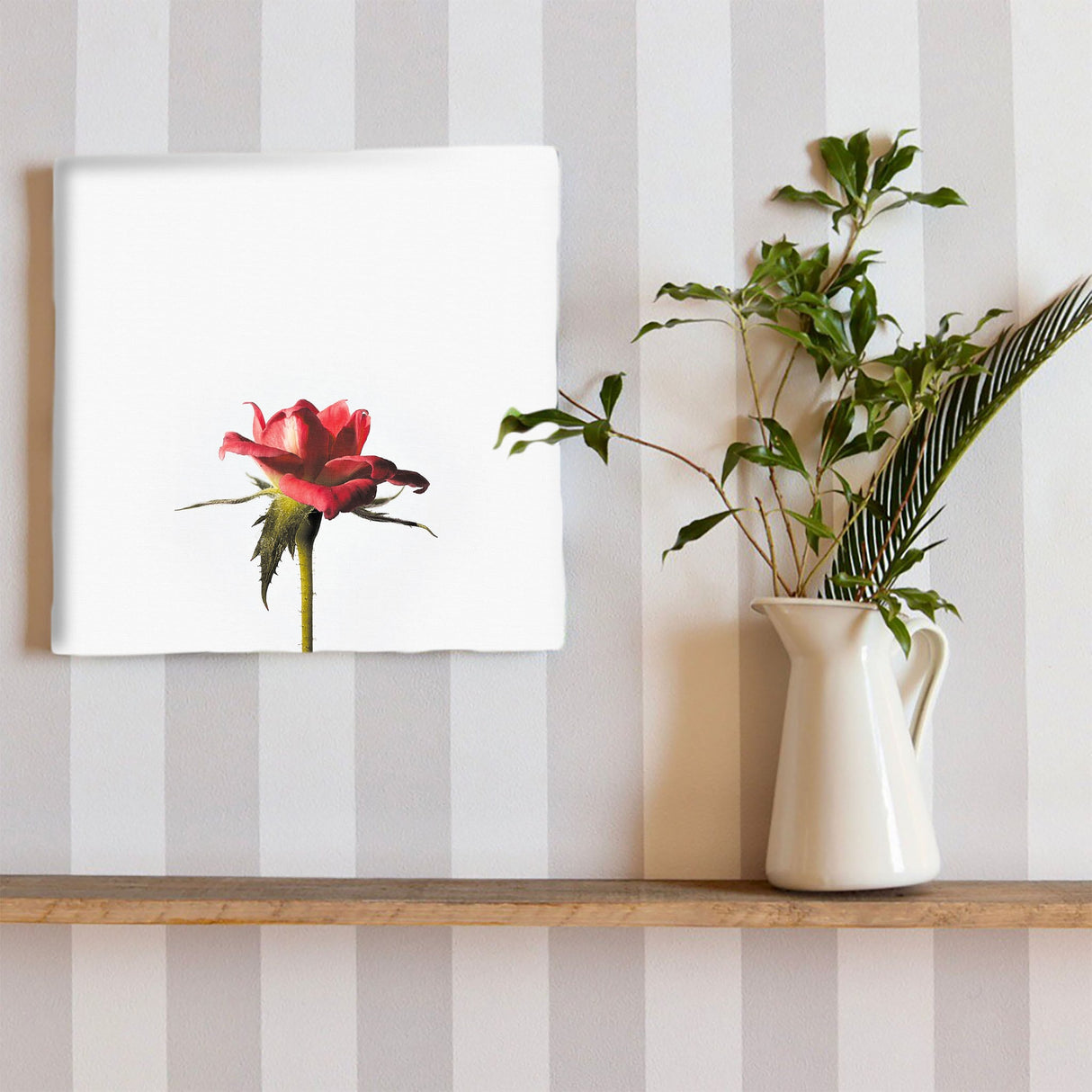 花のファブリックボード インテリア雑貨 アートパネル キャンバス ホワイト poht-2205-14