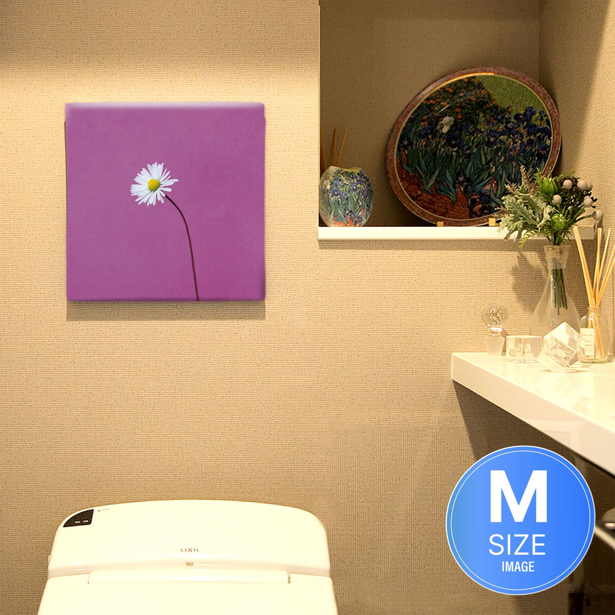 花のアートパネル インテリア雑貨 アートパネル キャンバス パープル poht-2205-15