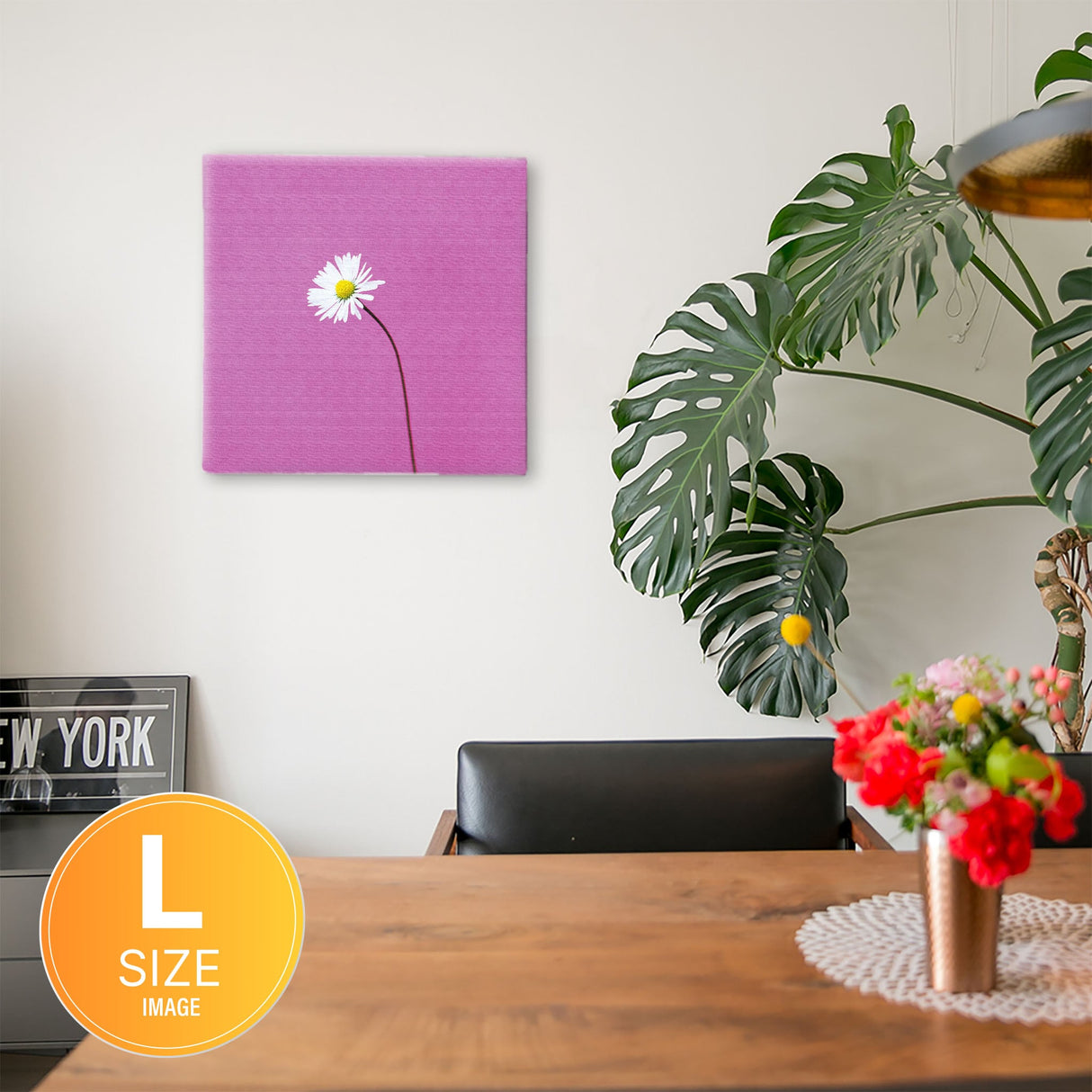 花のアートパネル インテリア雑貨 アートパネル キャンバス パープル poht-2205-15