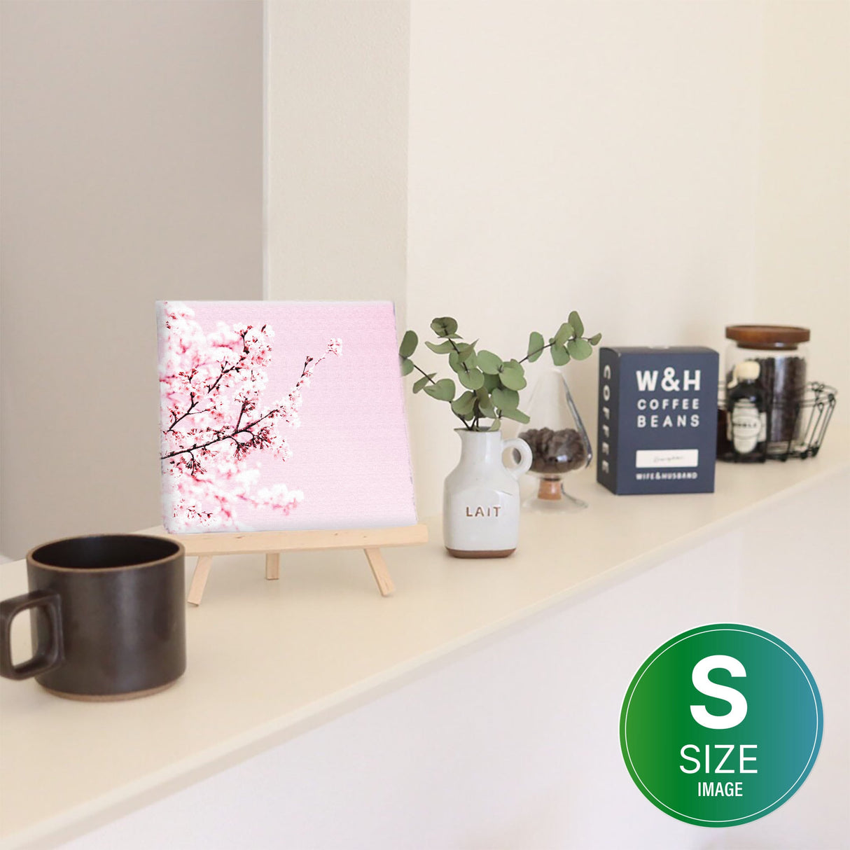 花のファブリックボード インテリア雑貨 アートパネル キャンバス ピンク 桜 poht-2205-16