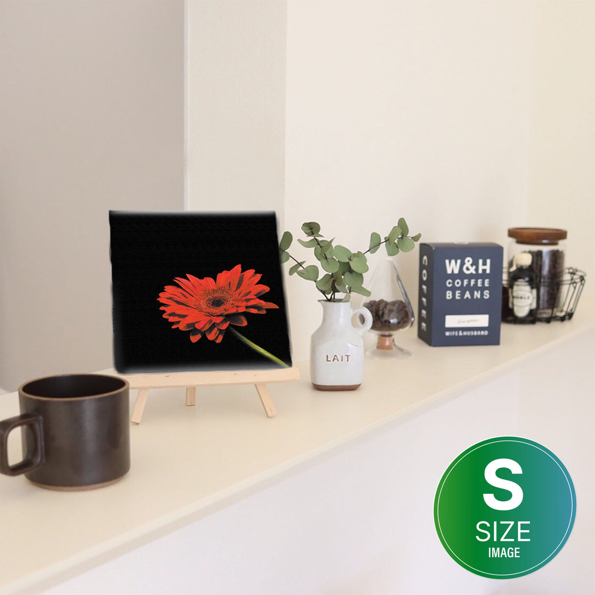 花のアートパネル インテリア雑貨 アートパネル キャンバス ブラック poht-2205-17