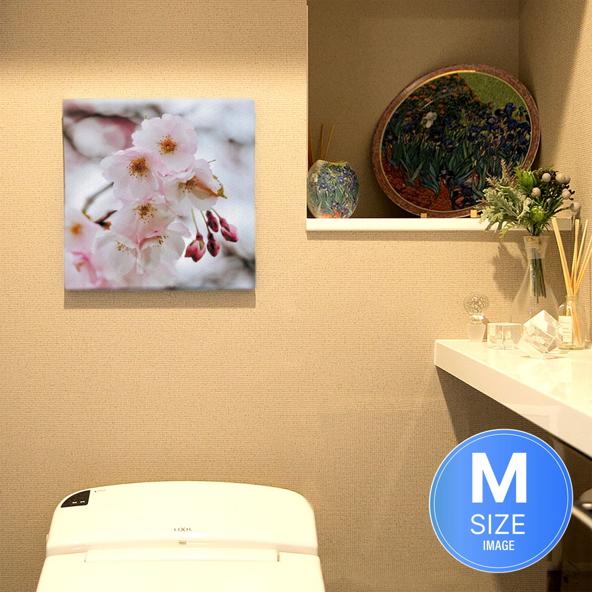 花のアートパネル インテリア雑貨 アートパネル キャンバス ピンク 桜 poht-2205-19