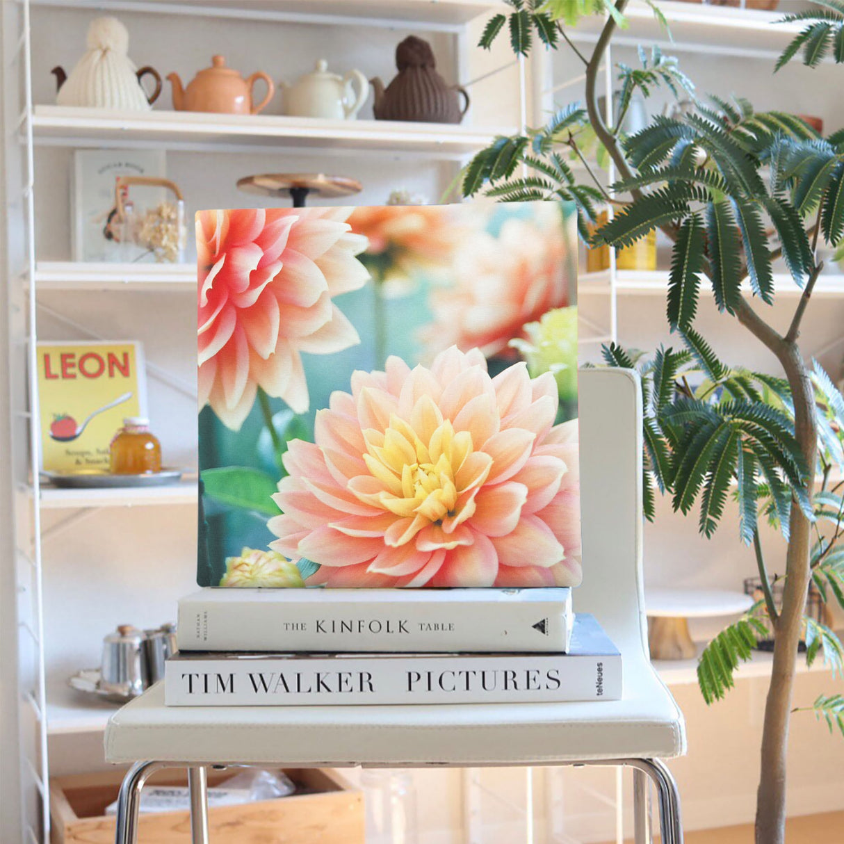 花のファブリックボード インテリア雑貨 アートパネル キャンバス ピンク poht-2205-20