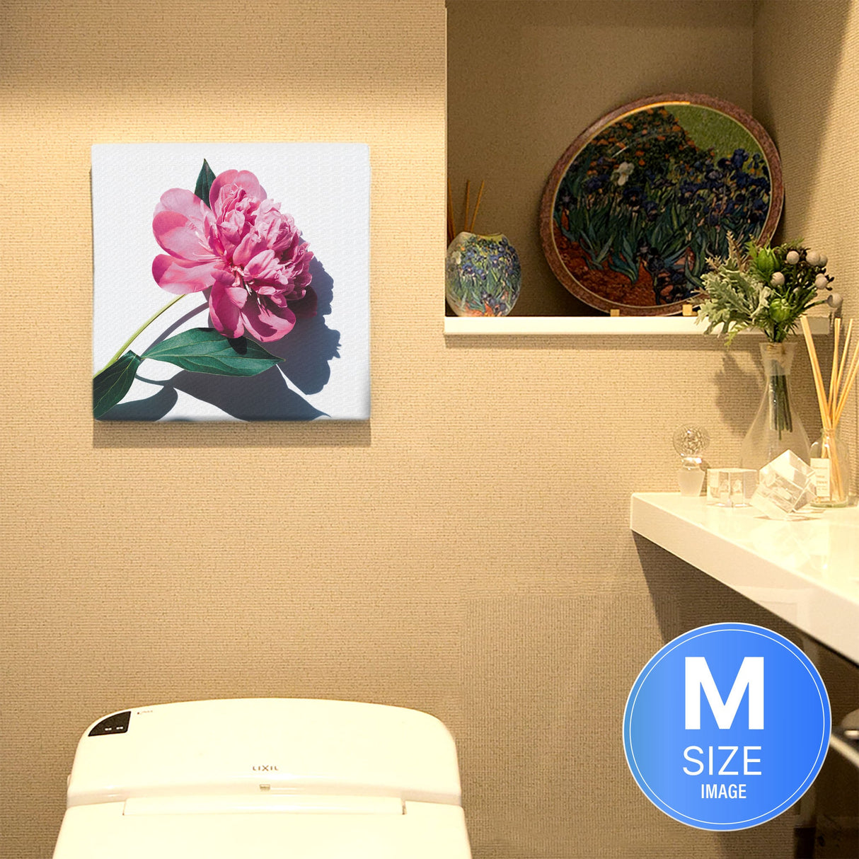 花のアートパネル インテリア雑貨 アートパネル キャンバス ピンク poht-2205-21