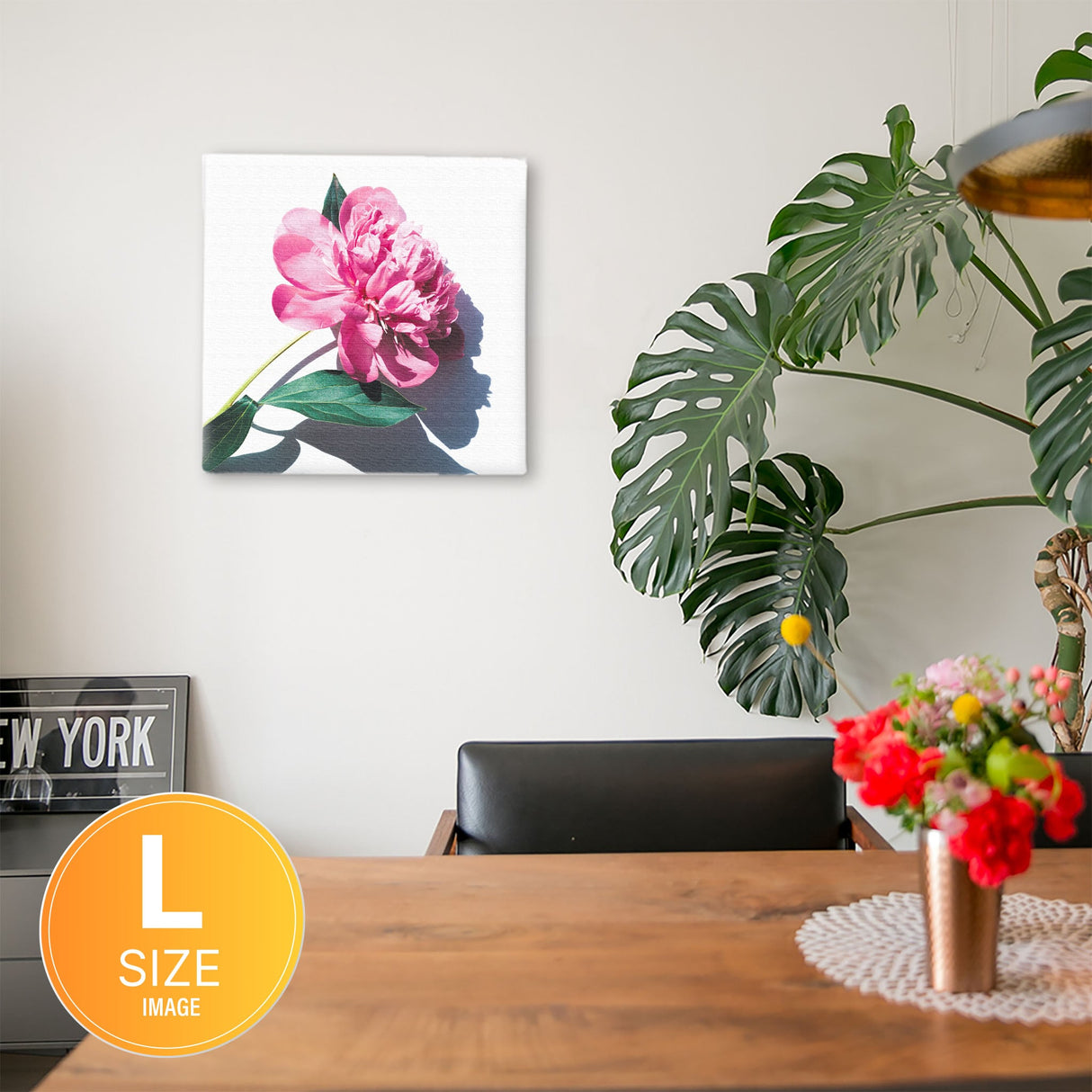 花のアートパネル インテリア雑貨 アートパネル キャンバス ピンク poht-2205-21