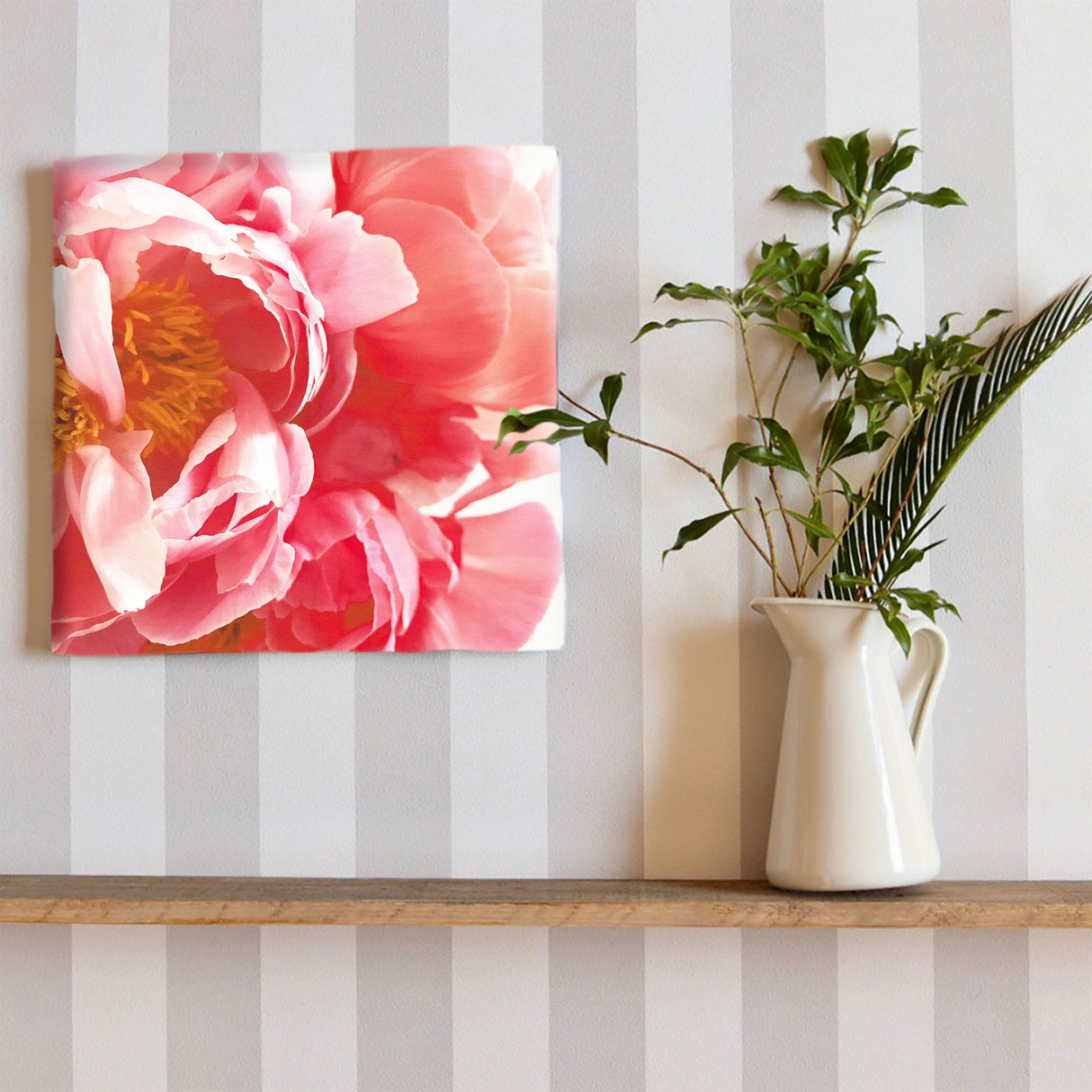 Floral Fabric Board Interior Goods Art Panel Canvas Pink poht-2205-22