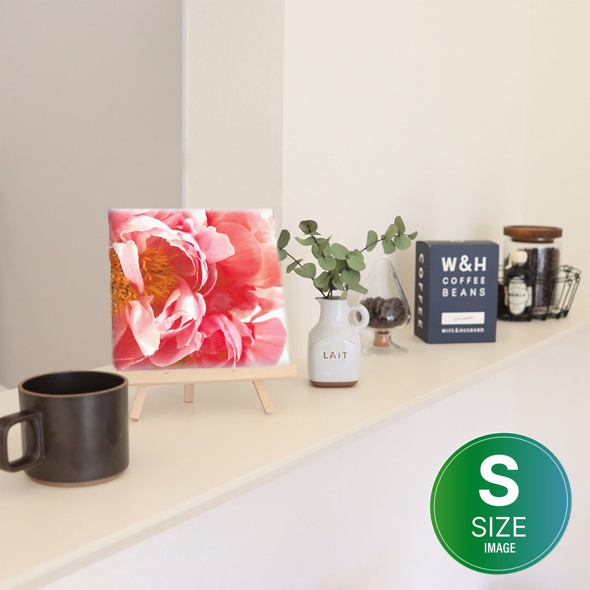 Floral Fabric Board Interior Goods Art Panel Canvas Pink poht-2205-22