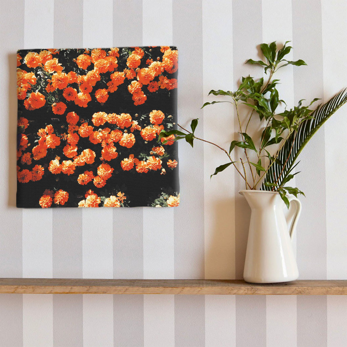 Flower Art Panel Interior Goods Art Panel Canvas Orange poht-2205-23