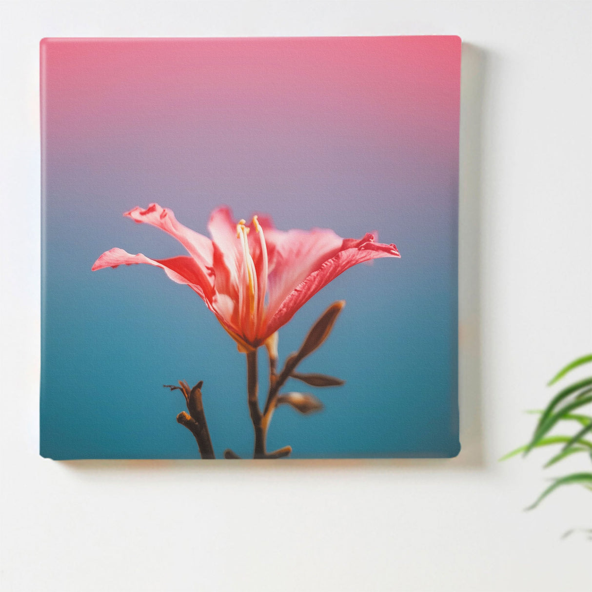 花のファブリックボード インテリア雑貨 アートパネル キャンバス ピンク poht-2205-24