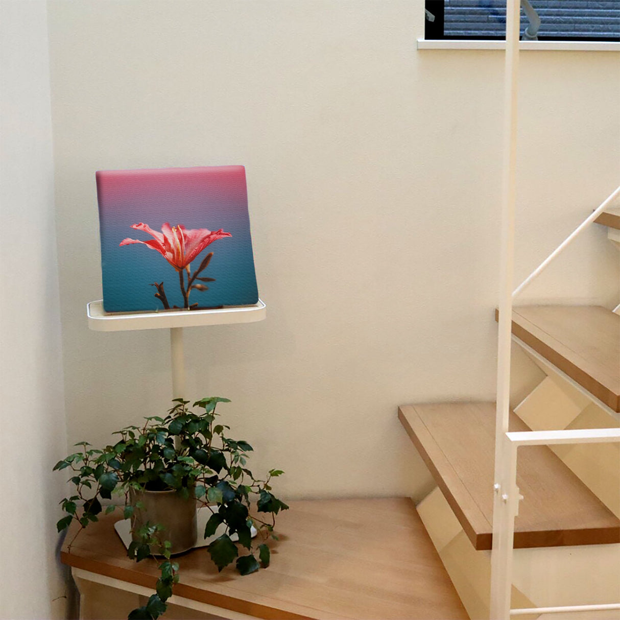 花のファブリックボード インテリア雑貨 アートパネル キャンバス ピンク poht-2205-24