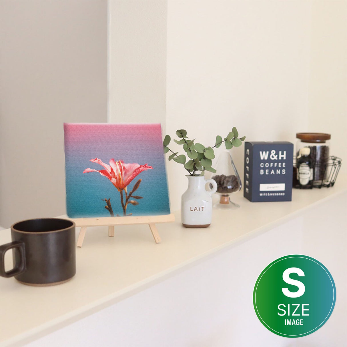 花のファブリックボード インテリア雑貨 アートパネル キャンバス ピンク poht-2205-24