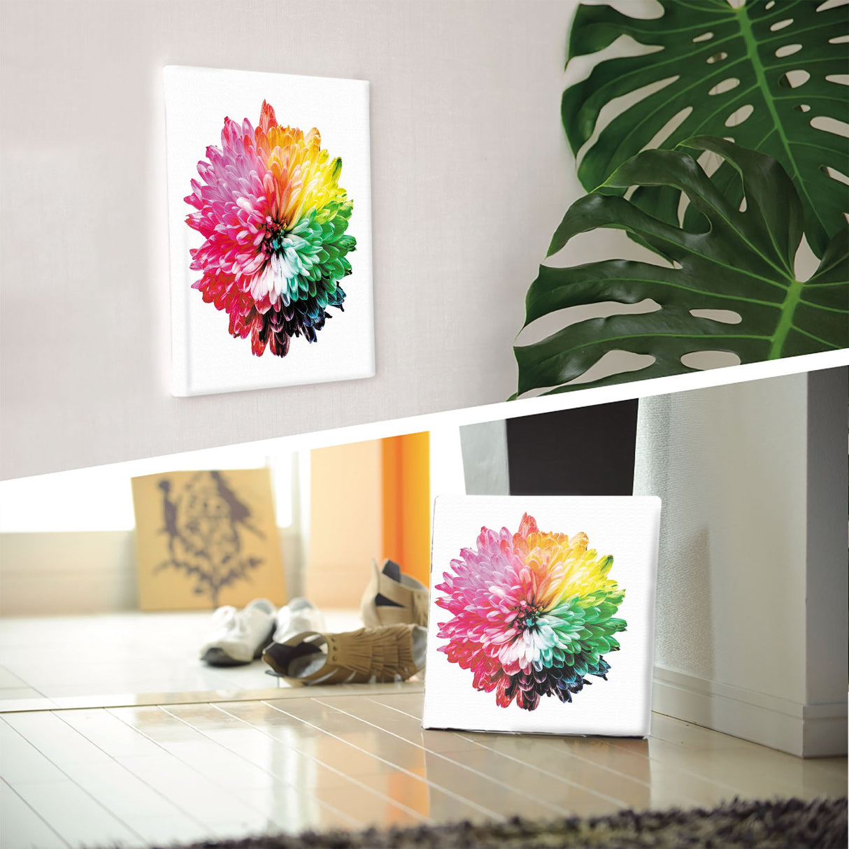 花のアートパネル インテリア雑貨 アートパネル キャンバス カラフル poht-2205-25