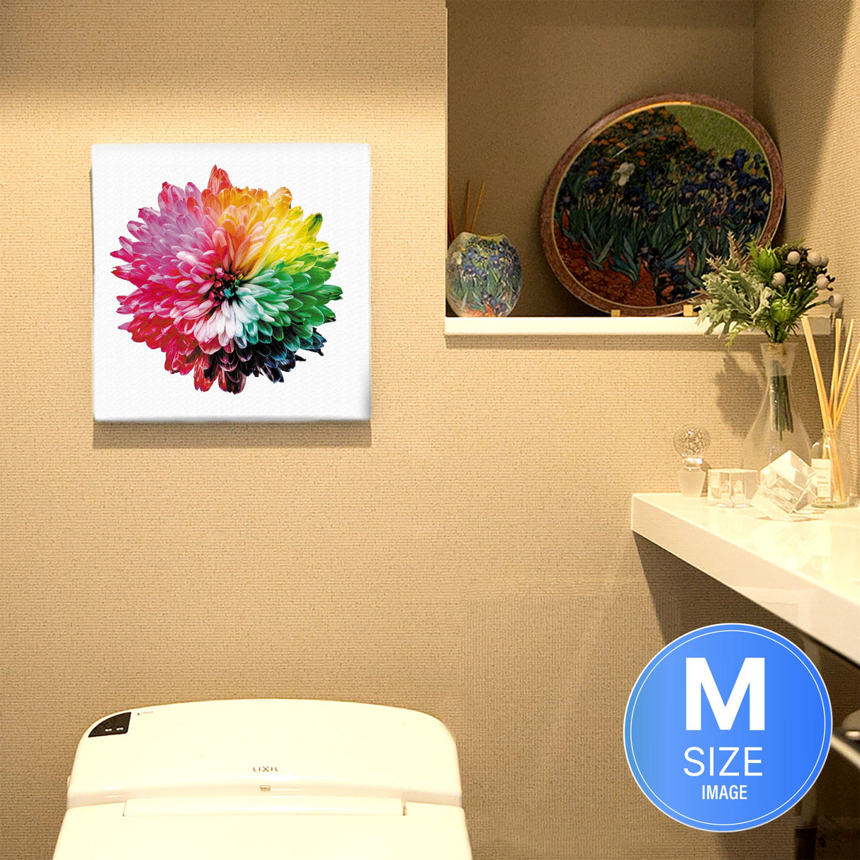 花のアートパネル インテリア雑貨 アートパネル キャンバス カラフル poht-2205-25