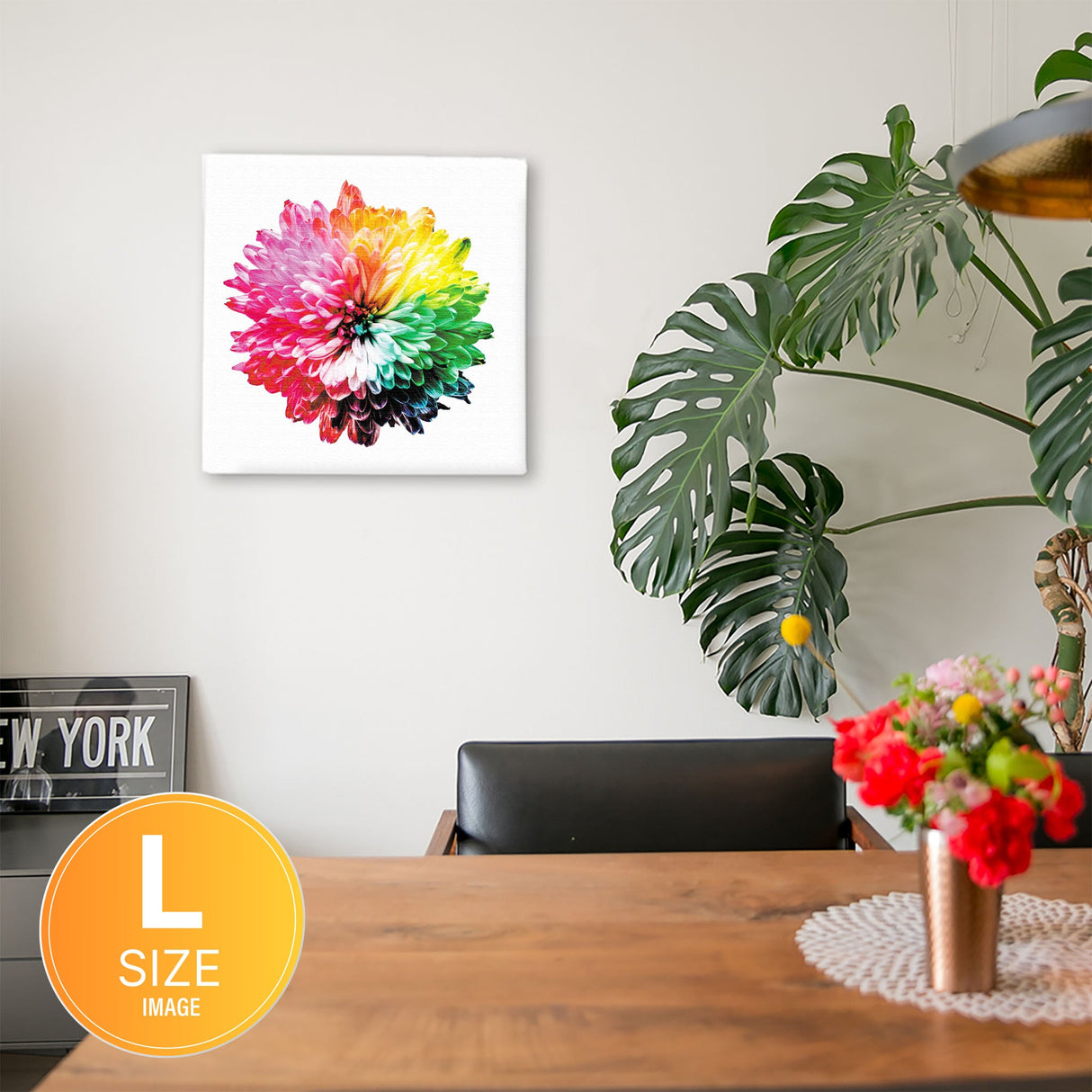 花のアートパネル インテリア雑貨 アートパネル キャンバス カラフル poht-2205-25