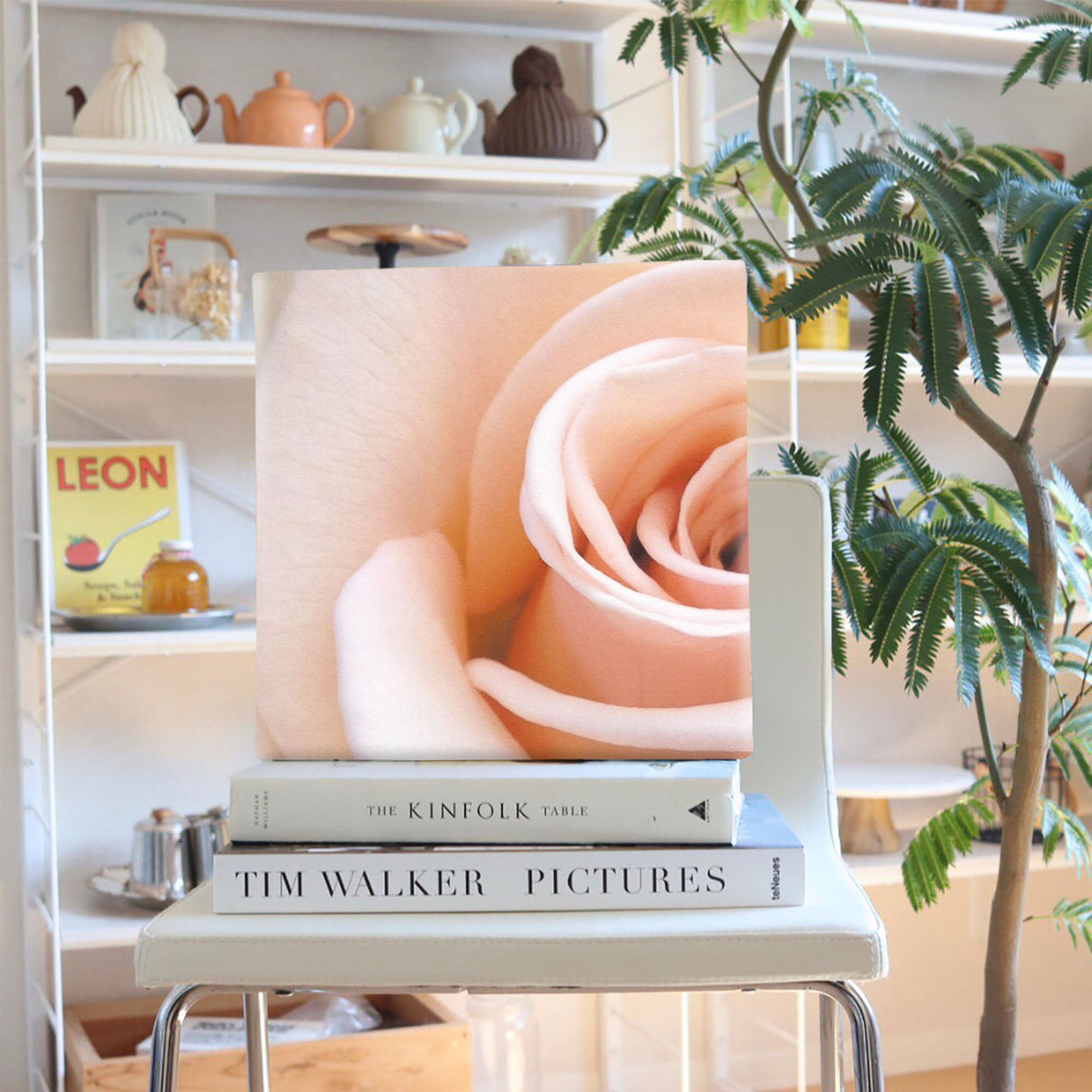 Floral Fabric Board Interior Goods Art Panel Canvas Pink poht-2205-28