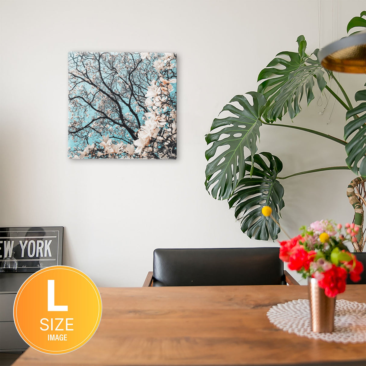 花のアートパネル インテリア雑貨 アートパネル キャンバス ピンク 桜 poht-2205-29