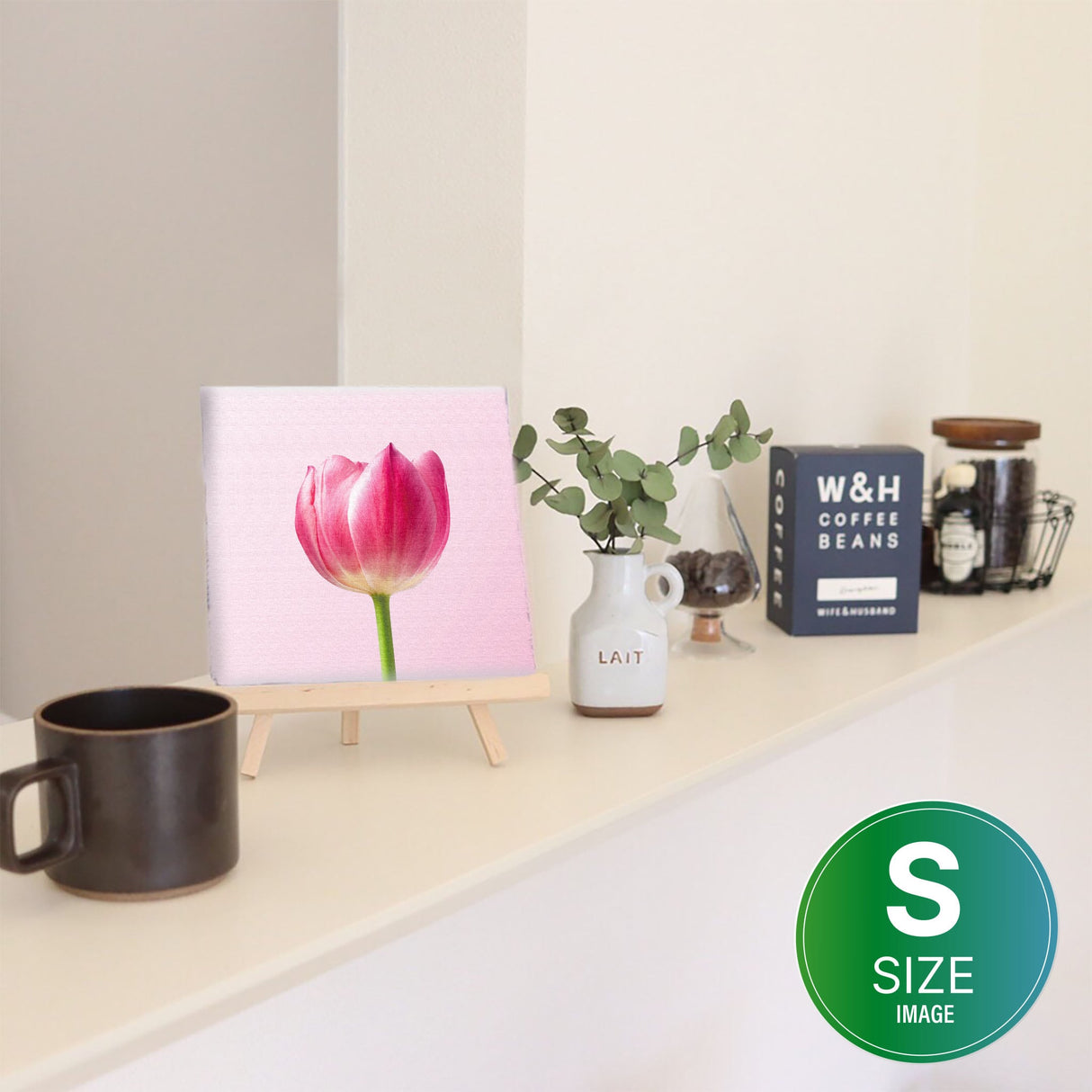 花のファブリックボード インテリア雑貨 アートパネル キャンバス ピンク poht-2205-30