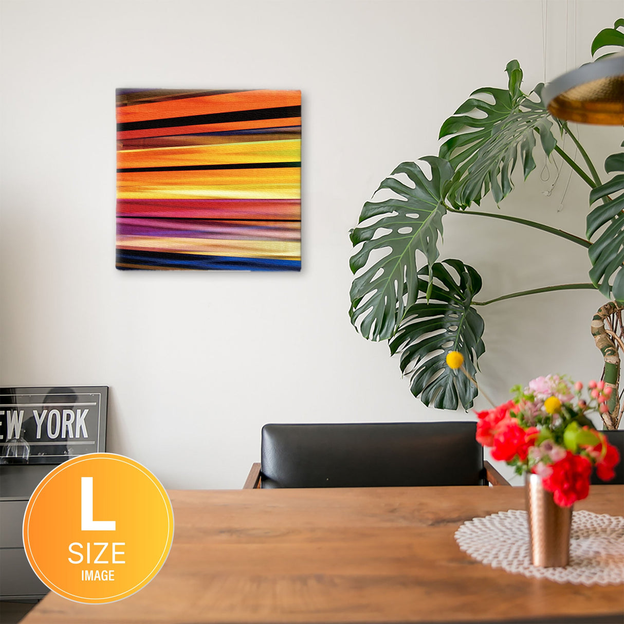 ストライプ柄のインテリア、ファブリックパネル ポスター アート pop-0003