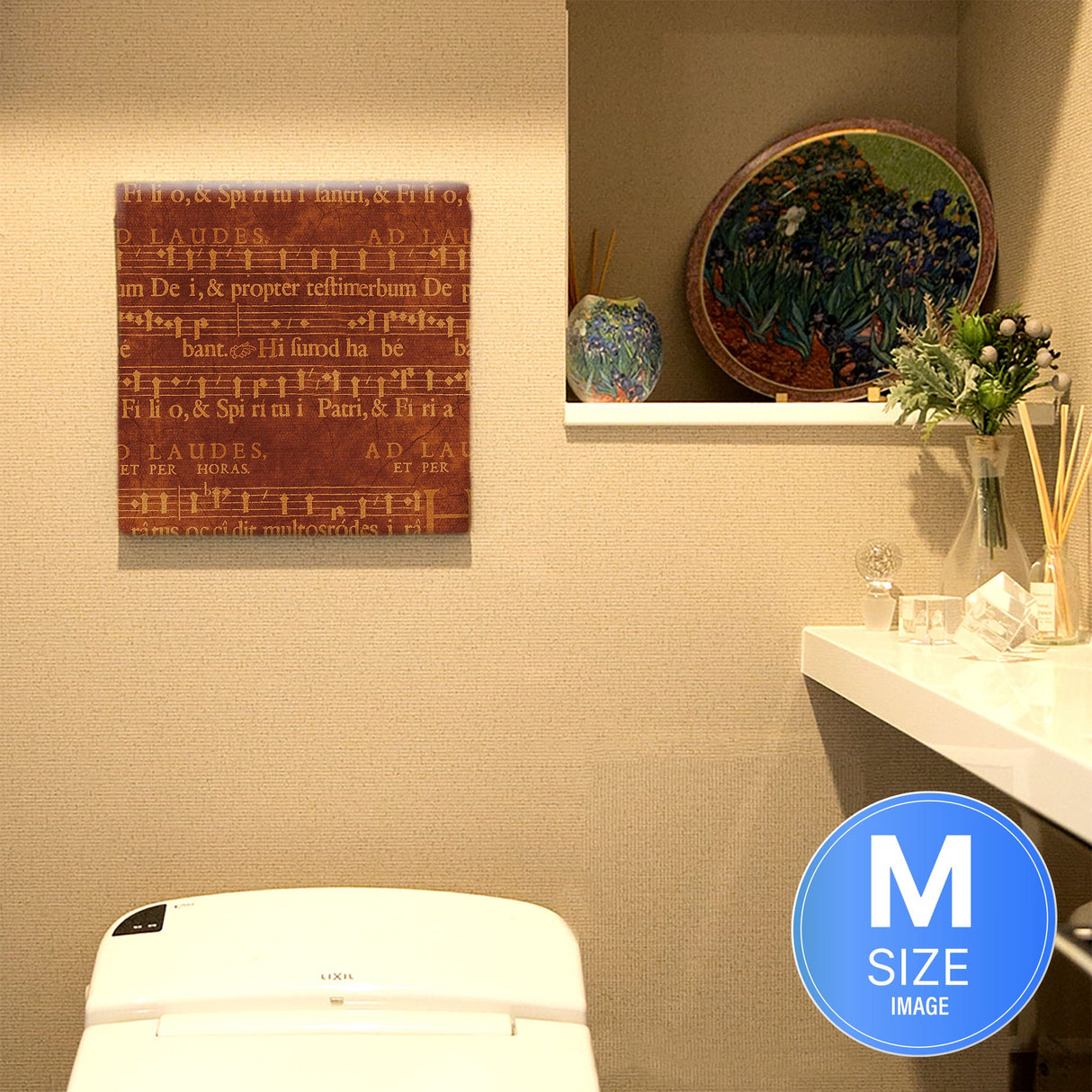 楽譜モチーフのインテリア、ファブリックパネル 壁掛け アート pop-0012