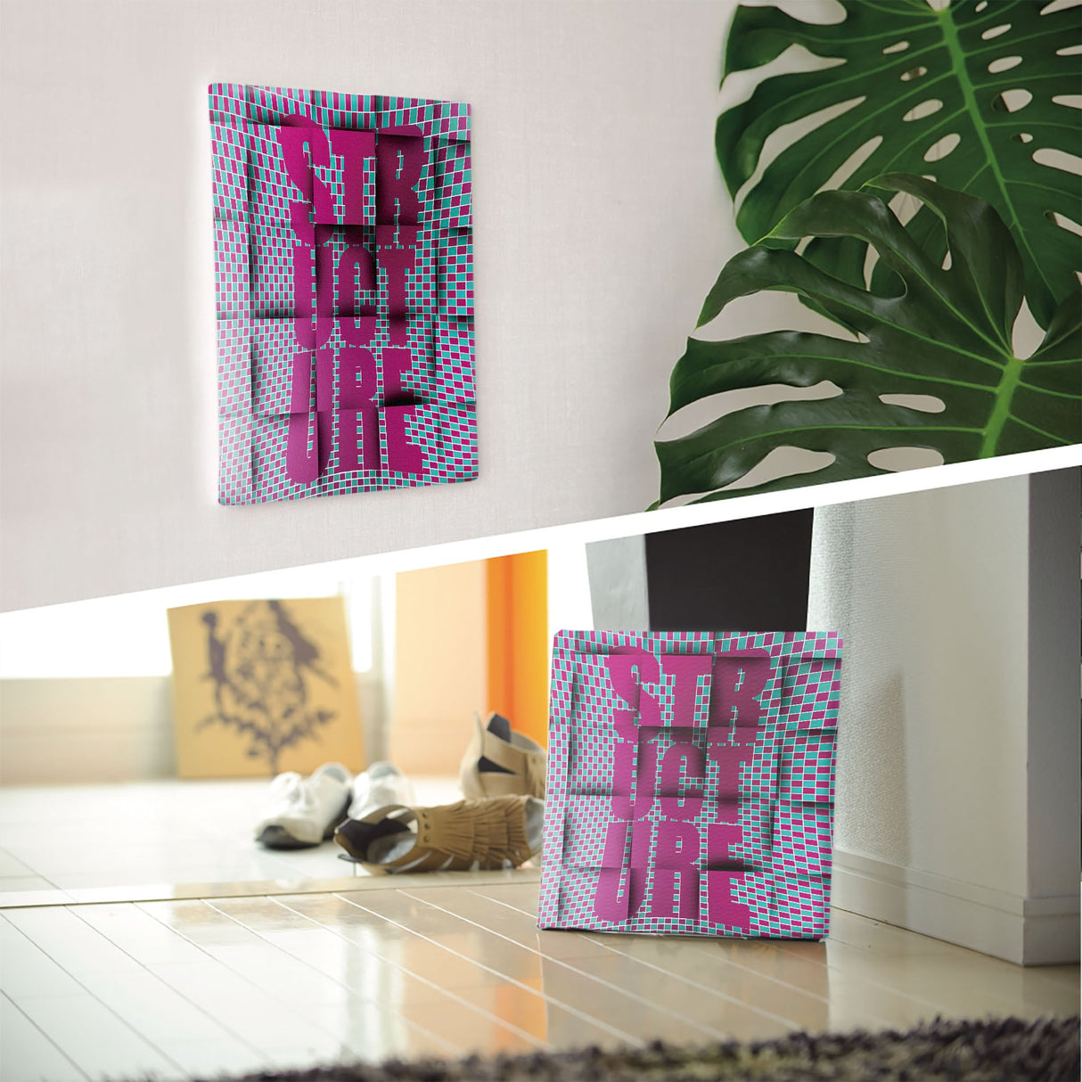 タイポグラフの壁掛けインテリア アート 雑貨 pop-0021