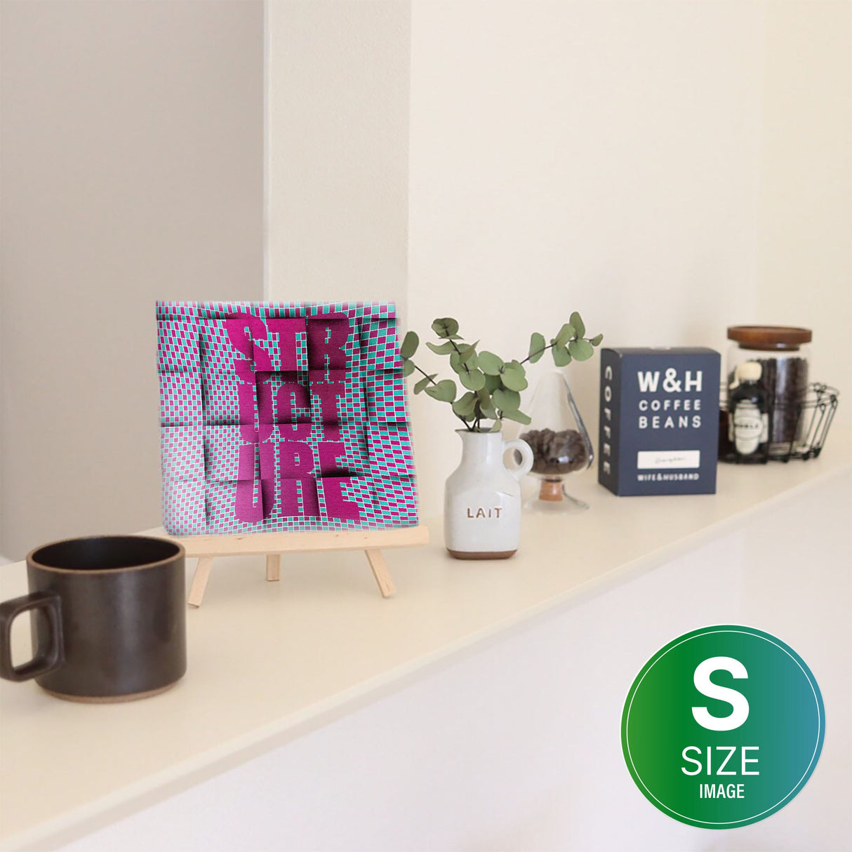 タイポグラフの壁掛けインテリア アート 雑貨 pop-0021