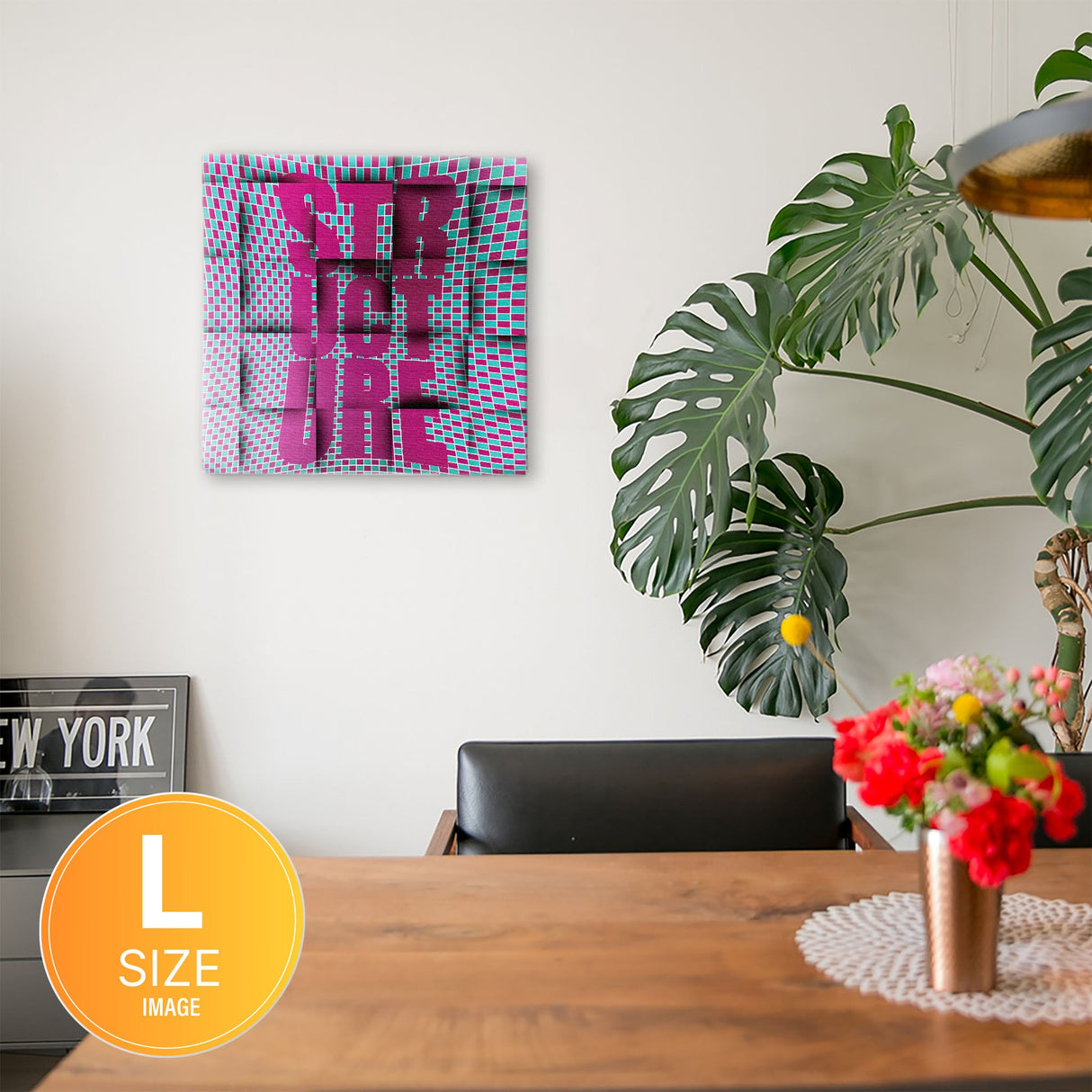 タイポグラフの壁掛けインテリア アート 雑貨 pop-0021