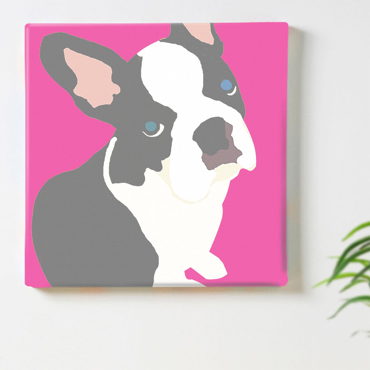 フレンチブルドッグモチーフの壁掛け、インテリア ウォールデコ インテリア pop-0030-pk