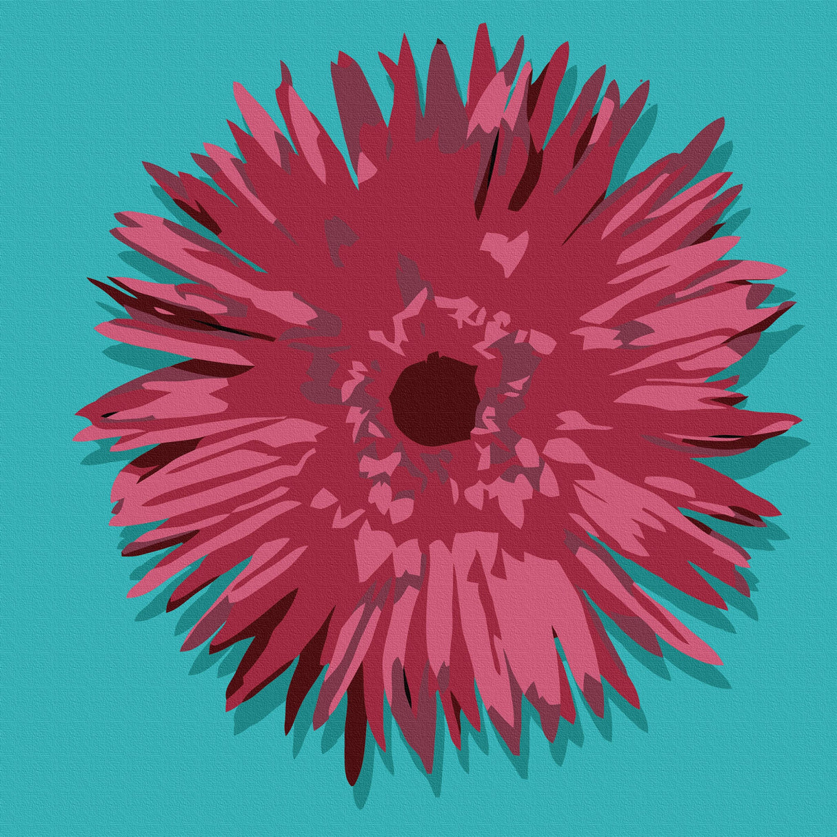 花モチーフのファブリックパネル インテリア アート pop-0031-blu