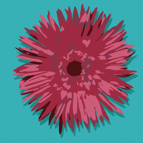 花モチーフのファブリックパネル インテリア アート pop-0031-blu