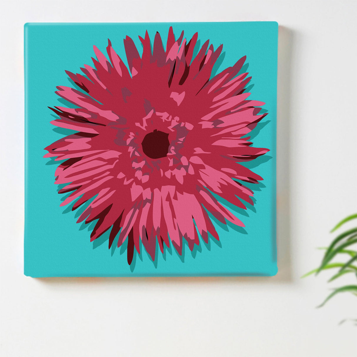 花モチーフのファブリックパネル インテリア アート pop-0031-blu