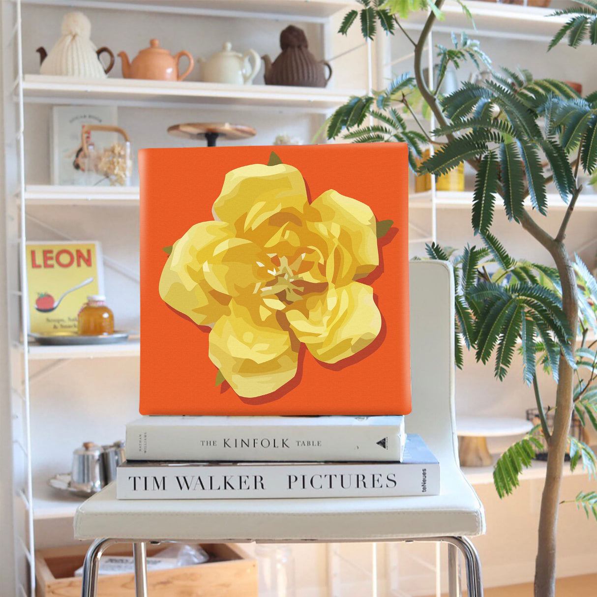 花モチーフのファブリックパネル 写真 アート pop-0031-org