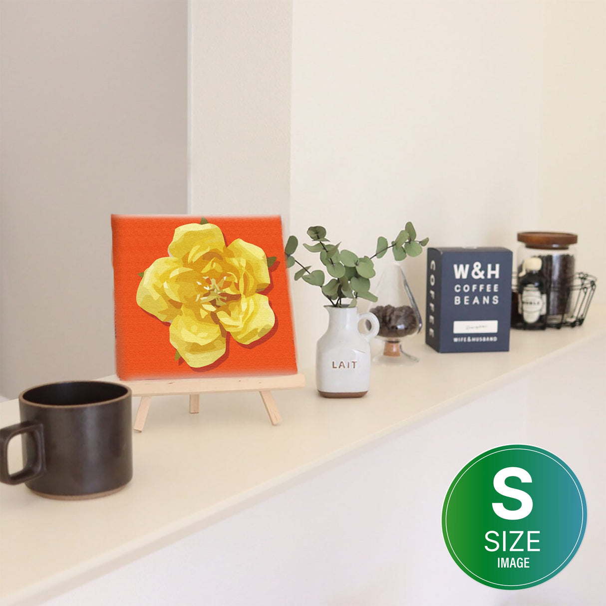 花モチーフのファブリックパネル 写真 アート pop-0031-org