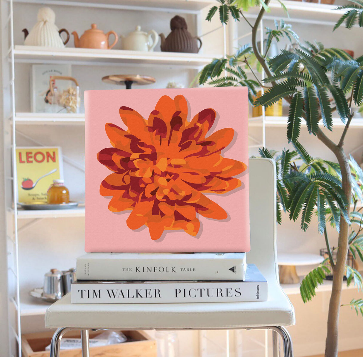 花モチーフのファブリックパネル 写真 壁掛け pop-0031-pk