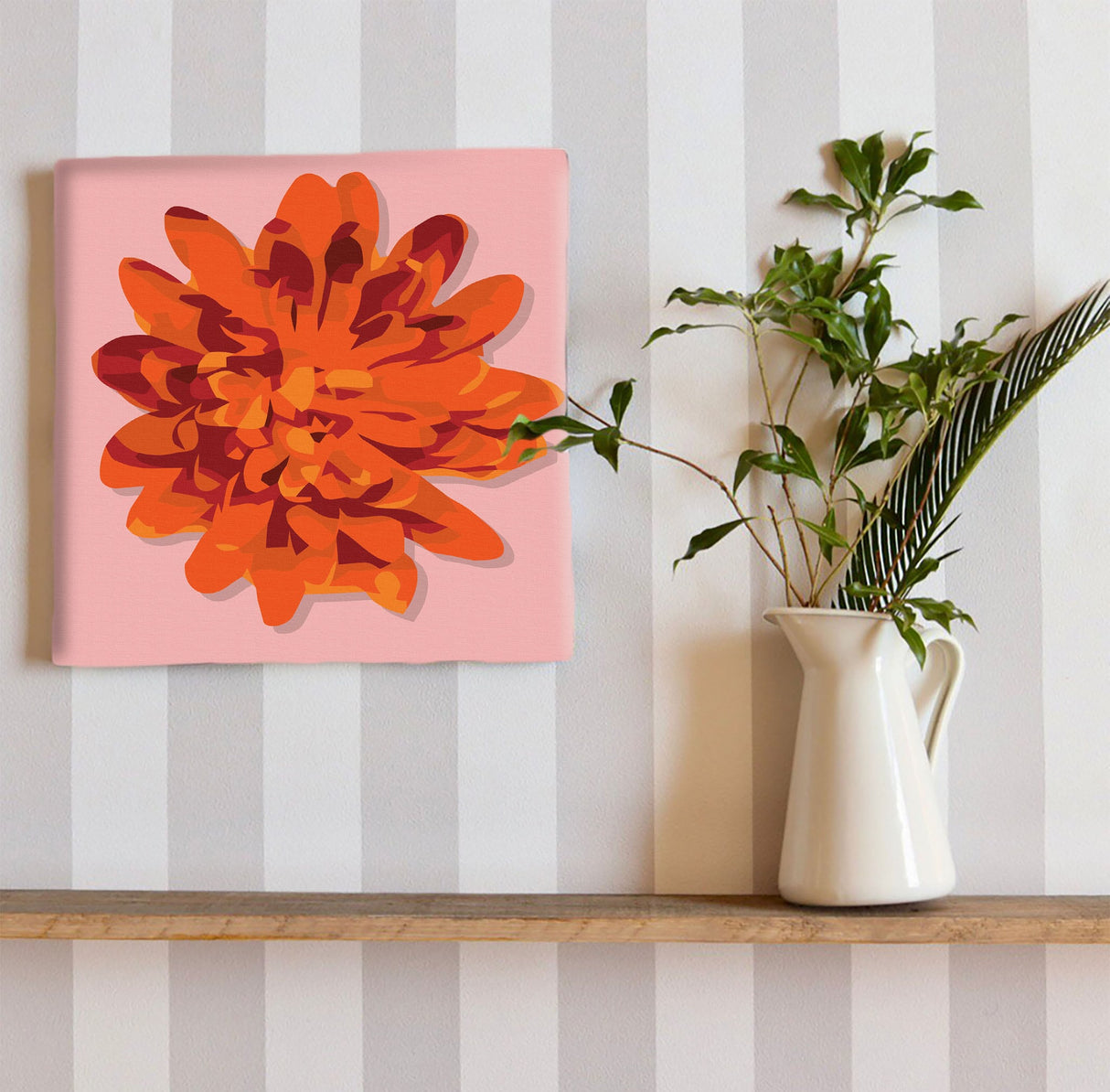 花モチーフのファブリックパネル 写真 壁掛け pop-0031-pk