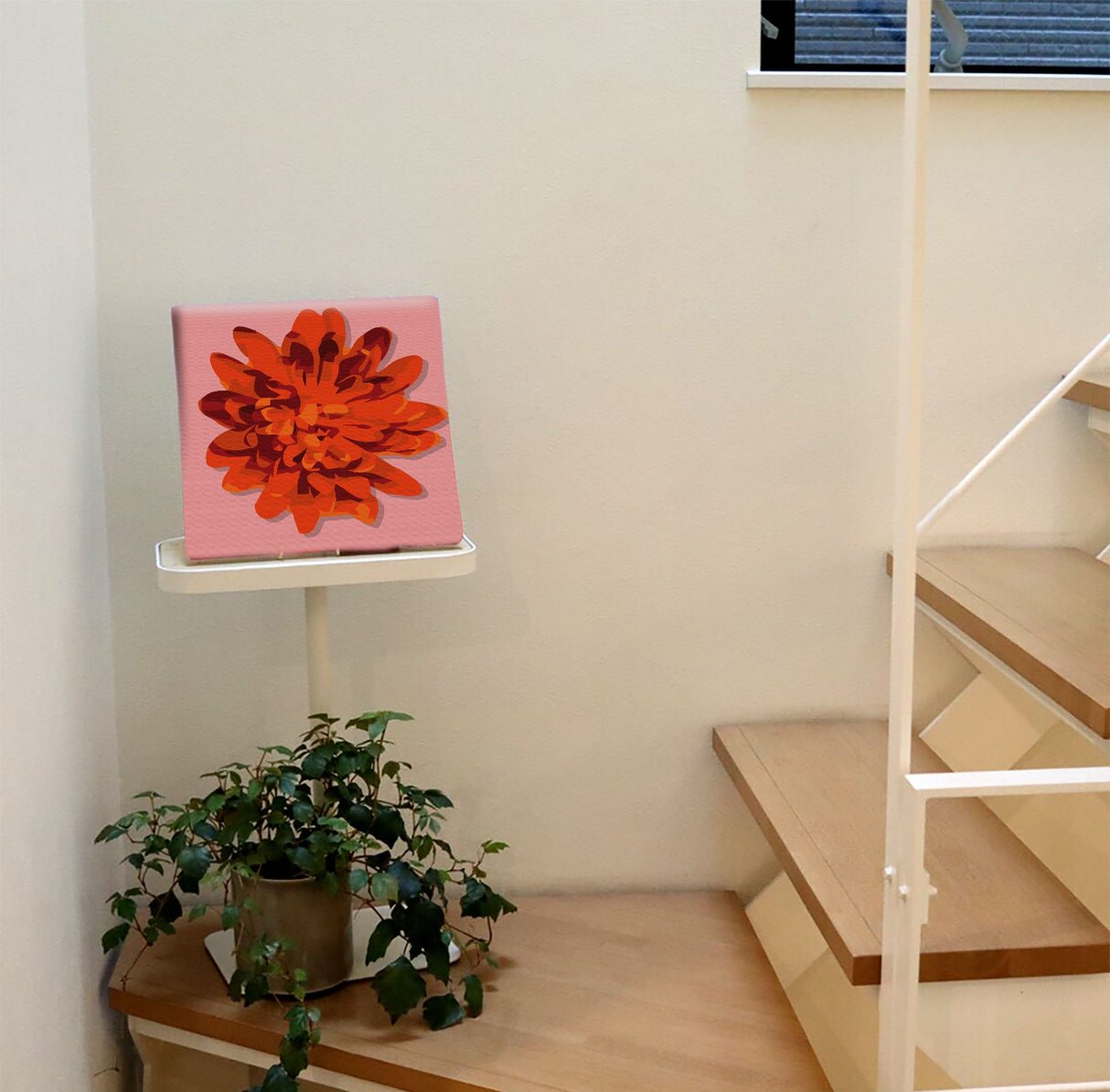 花モチーフのファブリックパネル 写真 壁掛け pop-0031-pk